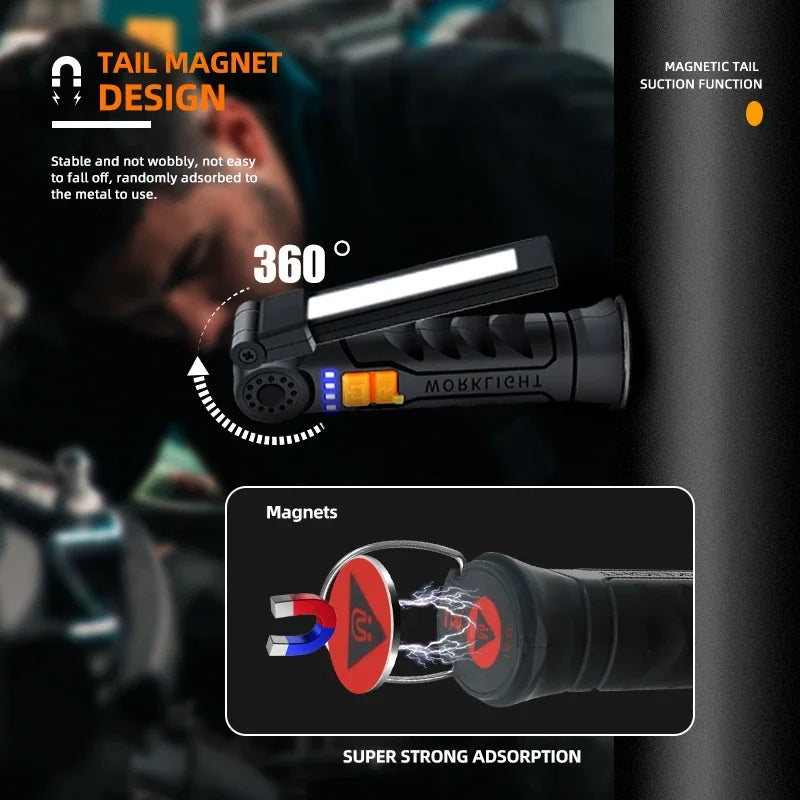 Portable LED/USB  Rechargeable Flashlight