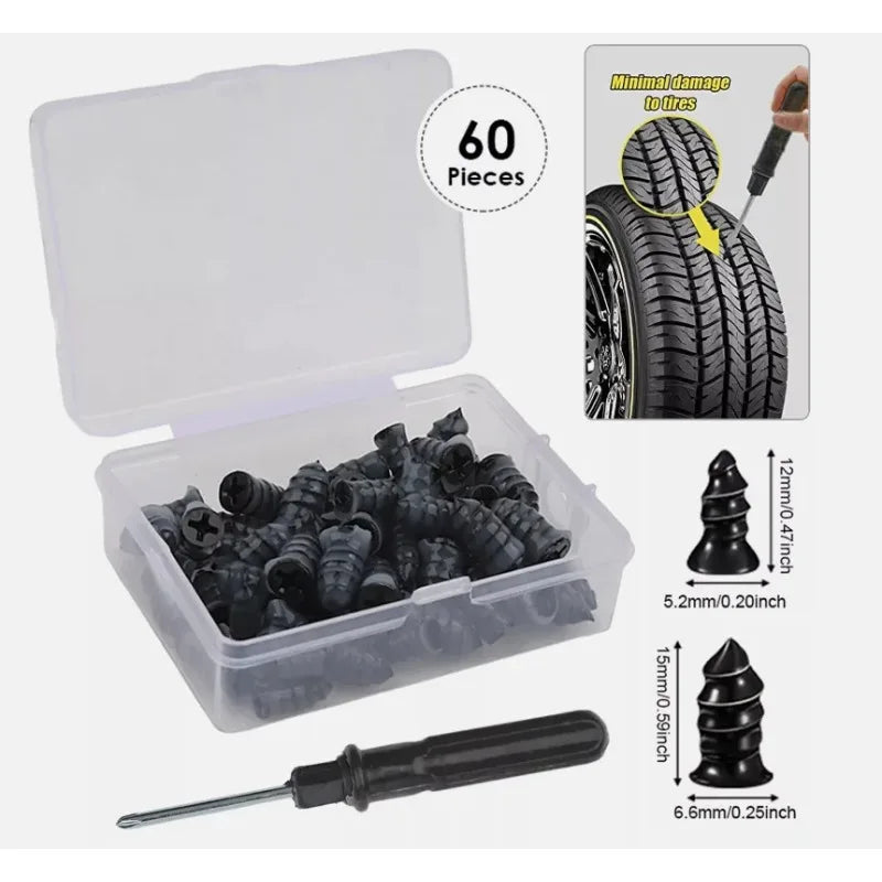 Tyre Repair Kit with Screwdriver Storage Box