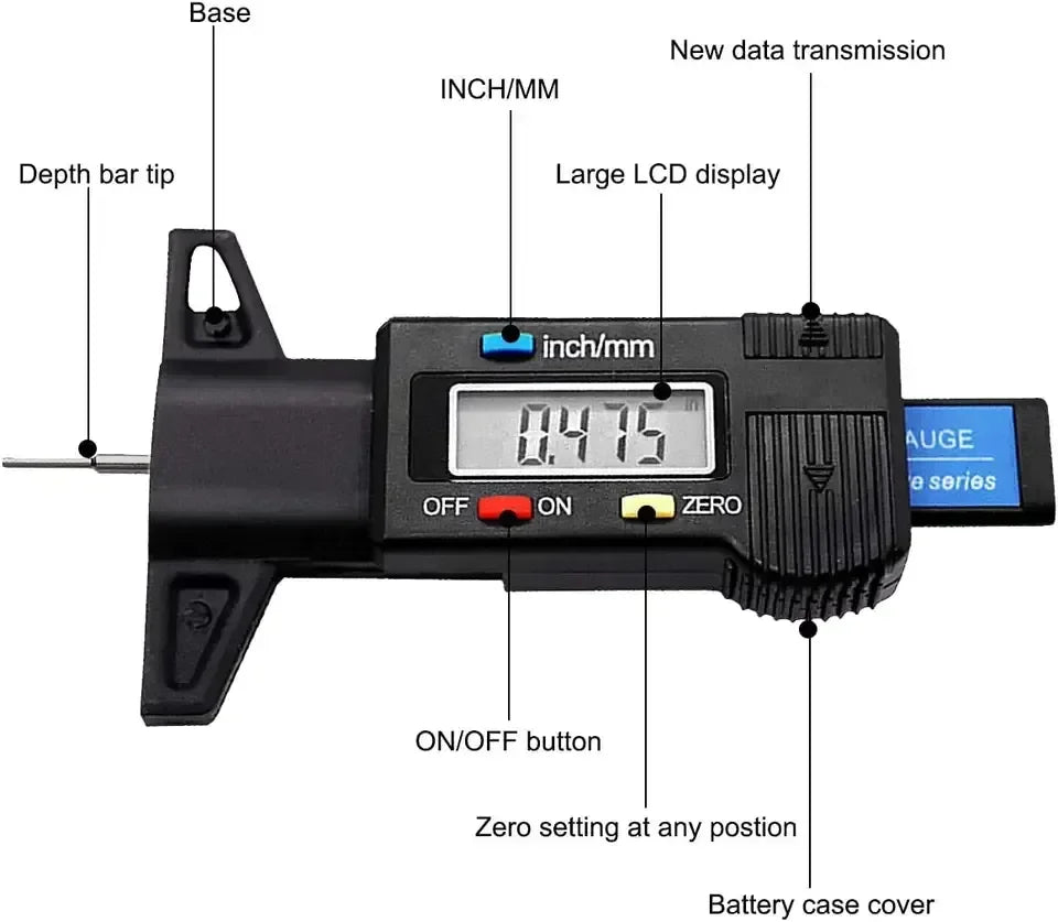 Universal Digital Depth Gauge 0mm - 25mm