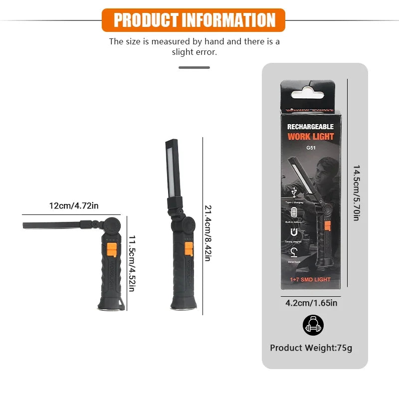 Portable LED/USB  Rechargeable Flashlight