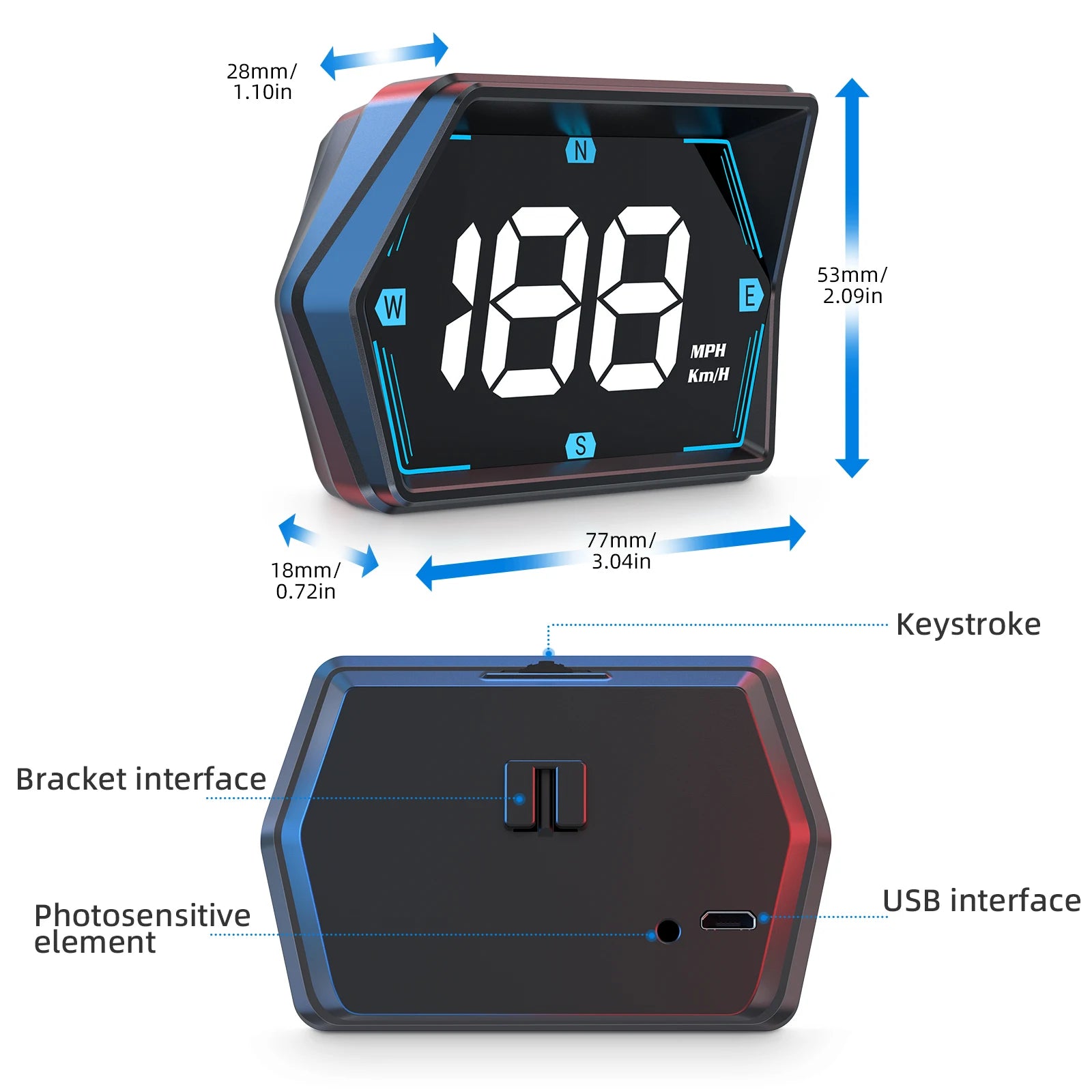 Car Digital Speedometer Display