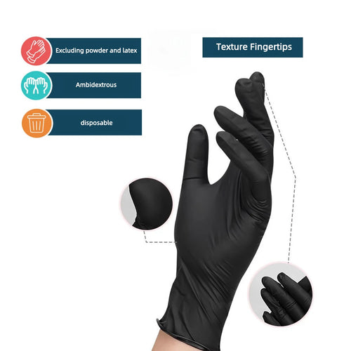 Black Vinyl Disposable Gloves
